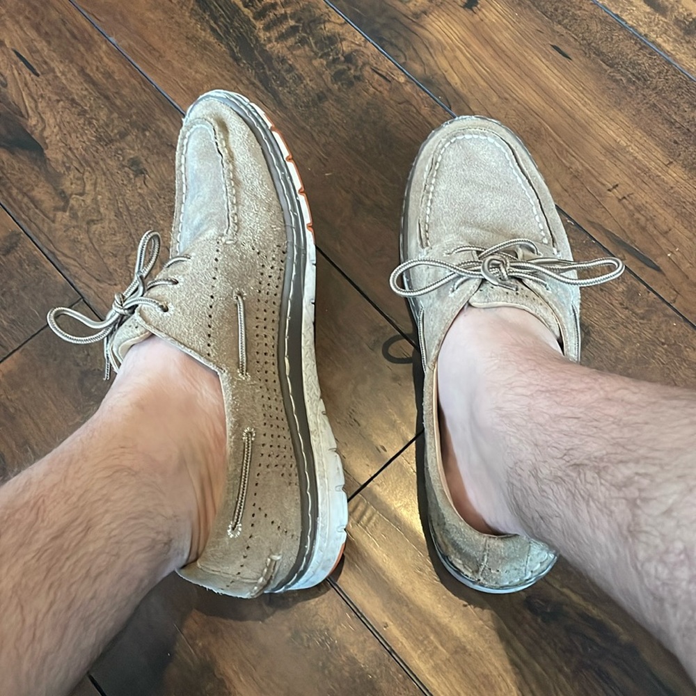 Sperry suede and leather boat shoes